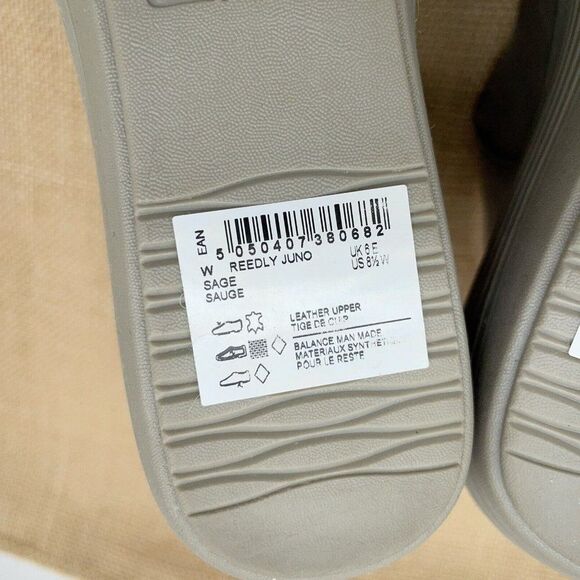 Clarks Reedly Juno Sandal Nubuck Triple Strap Wedge Sage Soft Cushion Size 8.5 W - Picture 7 of 12